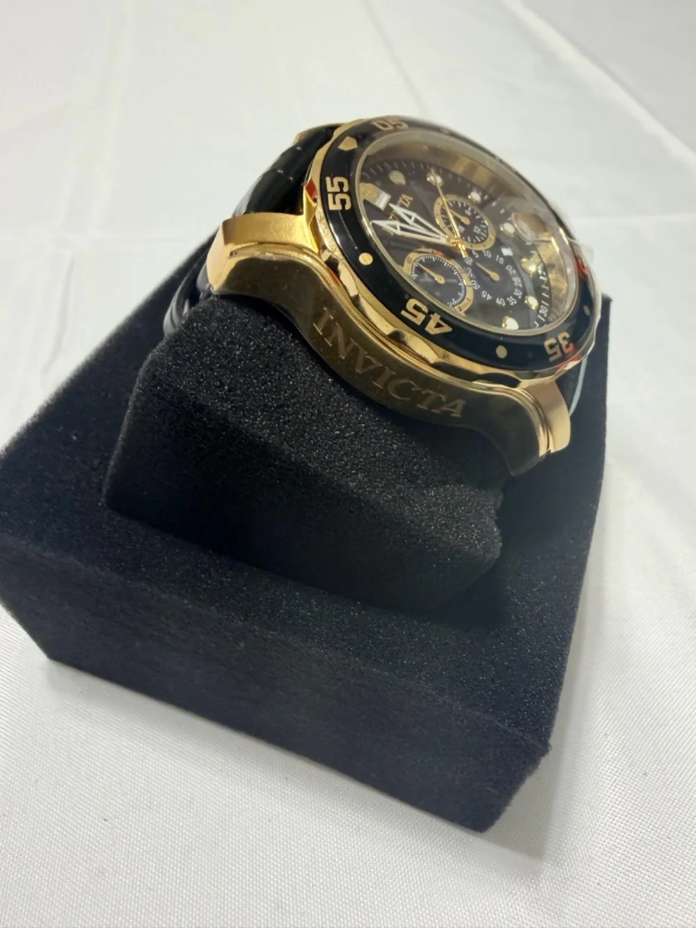 Invicta Men’s Gold and Black Chronograph Sport Watch